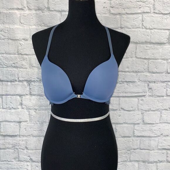 Aerie front hook racerback underwire padded lace bra women sz 34C - Picture 1 of 11